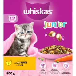 Whiskas Brokjes Junior - Kattenvoer - Kip 800 g