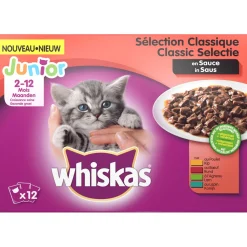 Whiskas Junior Classic In Saus - Kattenvoer - 12x100 g