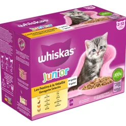 Whiskas Junior Selectie In Gelei Maaltijdzakjes Multipack - Kattenvoer - Kip Eend Kalkoen 12x85 g