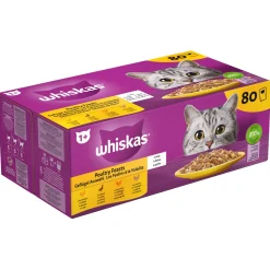 Whiskas Selectie In Gelei Maaltijdzakjes - Kattenvoer - Gevogelte 80x85 g