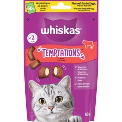 Whiskas Temptations - Verwensnacks - Rund 60 g