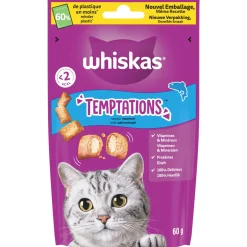 Whiskas Temptations - Verwensnacks - Zalm 60 g