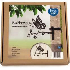 Wildbird Metal Silhouette Vlinder - Tuindecoratie - Zwart