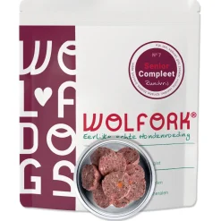 Wolfork №7 Senior Compleet Rundvrij - Diepvriesvoer - Kip Lam Kalkoen 850 g Rundvrij
