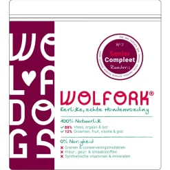 Wolfork №7 Senior Compleet Rundvrij - Diepvriesvoer - Kip Lam Kalkoen 1.8 kg Rundvrij