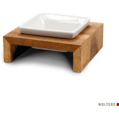 Wolters Foodstation Meshidai Teak&Wit - Hondenvoerbak