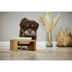 Wolters Foodstation Meshidai Teak&Wit - Hondenvoerbak