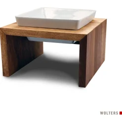 Wolters Foodstation Meshidai Teak&Wit - Hondenvoerbak