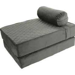 Wooff Boxspring Met Hoofdkussen - Hondenmatras - 75x55x28 cm Antraciet Medium