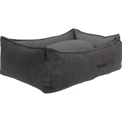 Wooff Cocoon Rib Velours Antraciet - Hondenmand