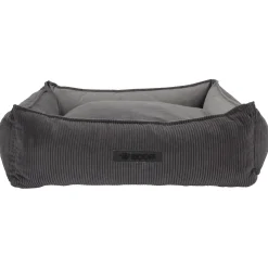 Wooff Cocoon Rib Velours Antraciet - Hondenmand