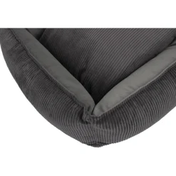 Wooff Cocoon Rib Velours Antraciet - Hondenmand