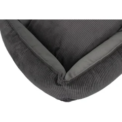 Wooff Cocoon Rib Velours Antraciet - Hondenmand