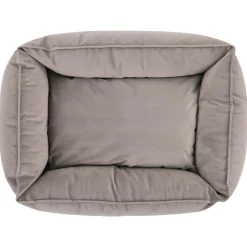 Wooff Cocoon Velours - Hondenkussen - 60x40x18 cm Grijs Small