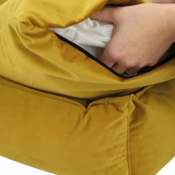 Wooff Mand Cocoon Velours Oker - Hondenmand