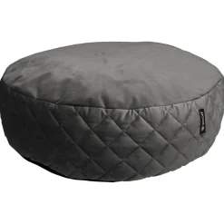 Wooff Poef Velours - Hondenbank - Ø73x20 cm Antraciet Stof M