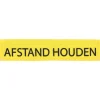 Wooff Riemlabel Afstand Houden - Hondensport - 17x7 cm Geel