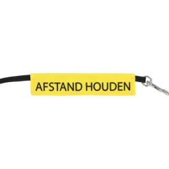Wooff Riemlabel Afstand Houden - Hondensport - 17x7 cm Geel