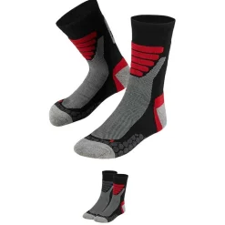 Xtreme Walking Socks All Weather 2-Pack Zwart&Rood - Sokken