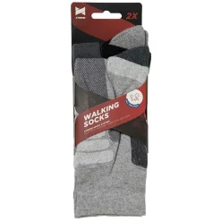 Xtreme Walking Socks All Weather 2-Pack Zwart&Grijs - Sokken
