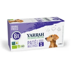 Yarrah Bio Hondenvoer Alu Pate Graanvrij 6x150 g - Hondenvoer