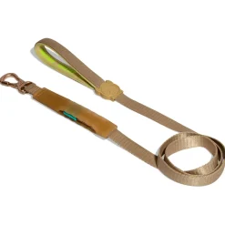 Zee.Dog Looplijn Air Kim - Hondenriem - 150x2.5 cm Goud Turquoise