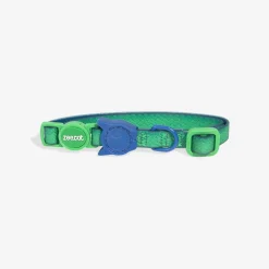 Zee.Dog Neopro Apex Halsband Kat - Kattenhalsband - Groen Blauw