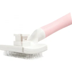 Zolux Anah Cat Retro Slicker Small - Kattenvachtborstel - 7.5x5x17.5 cm Pink Wit S