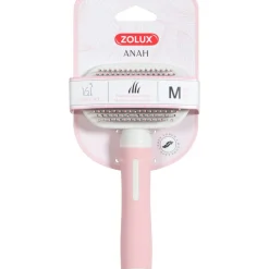 Zolux Anah Cat Zachte Slicker Medium - Kattenvachtborstel - 8.8x4x17 cm Pink Wit M