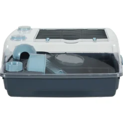 Zolux Indoor2 Knaagdierenkooi Vision 55 - Dierenverblijf - 38x55x28 cm Blauw Donkergrijs Knaagdierenkooi