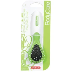 Zolux Pneumatische Borstel Kleine Dieren - Vachtborstel - 18x7.5 cm Groen Wit