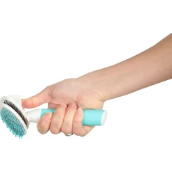 Zolux Puppy Soft Borstel - Hondenvachtborstel - 9x5.5x17 cm Wit Turquoise Voor Langhaar