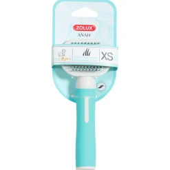 Zolux Puppy Soft Slicker - Hondenvachtborstel - 6.4x4x16.5 cm Wit Turquoise Geschikt Voor Langhaar