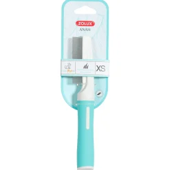 Zolux Puppy Vlooienkam - Hondenvachtverzorging - 3.1x2.5x20 cm Wit Turquoise Voor Langhaar