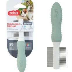 Zolux Rodent Dubbele Ksm - Vachtborstel - 14.5x4.1 mm Groen Wit