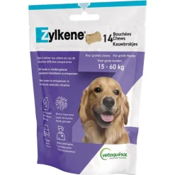 Zylkene Chews 450 Mg - Anti stressmiddel - Rund 125X10X172 mm 63 g Paars 14 tab Voor Grote Honden (15-60 Kg)